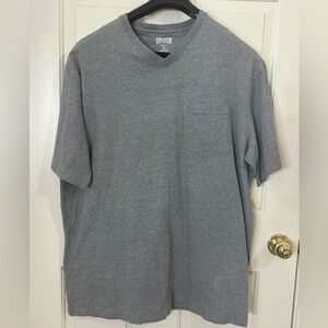 Duluth Trading Co Longtail T-Shirt Cotton Gray Front Pocket Men’s XL